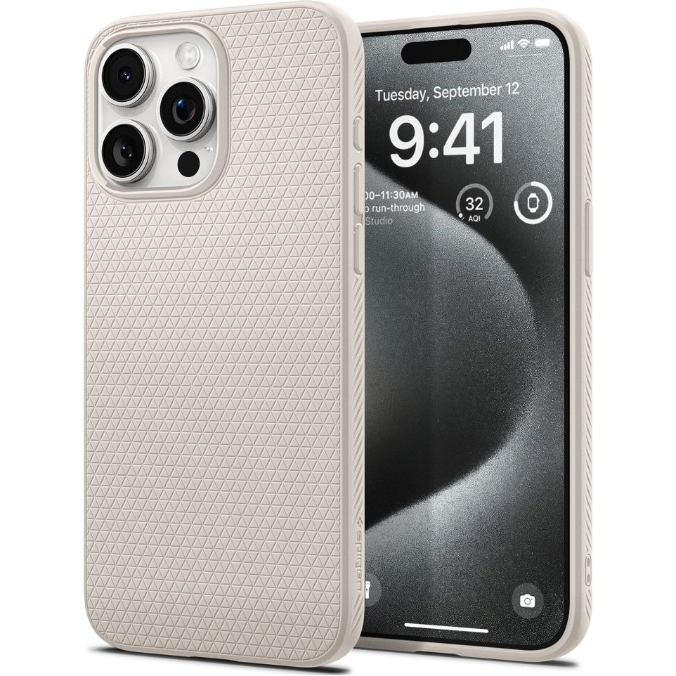 Etui Spigen Liquid Air do Apple iPhone 15 Pro, beżowe